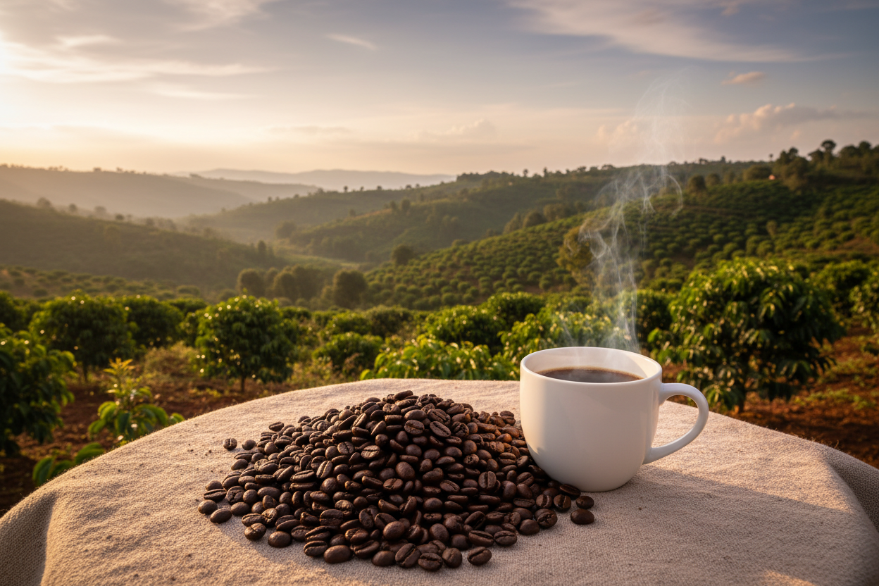 African coffee landscape without structures hero image